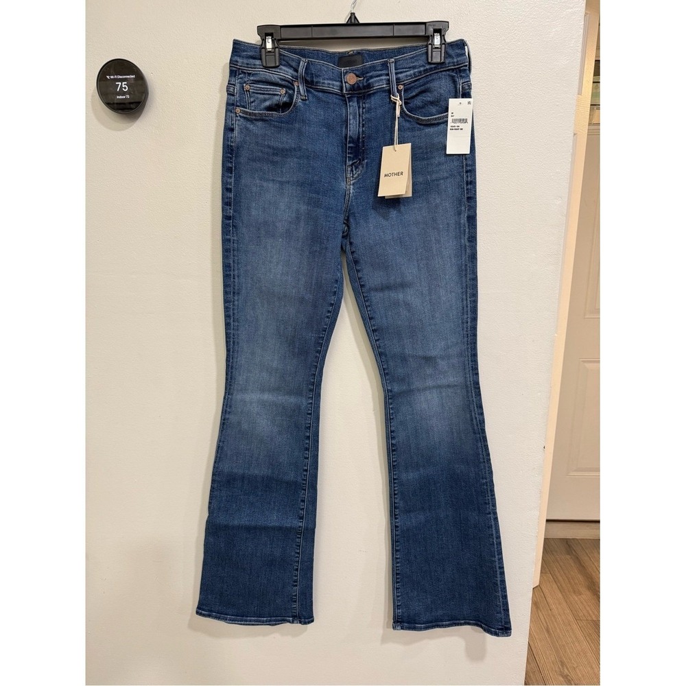 NWT MOTHER The Down Low Heel Low Rise Flare Jeans in Right On Sz 30‎